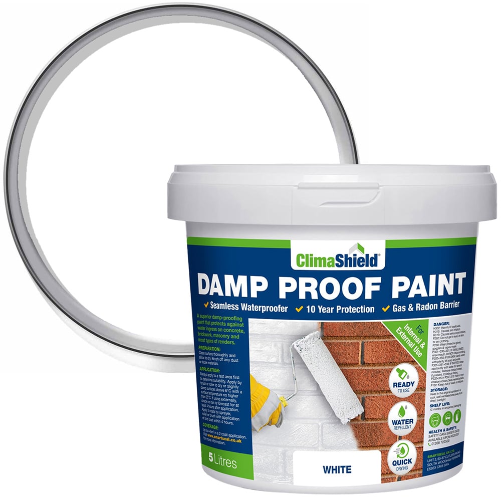 Smartseal White Damp Proof Paint 5L Image 1