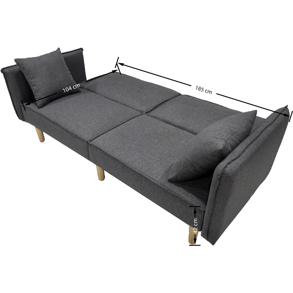 Indoor Living Finnley 2 Seater Grey Sofa Bed Image 7
