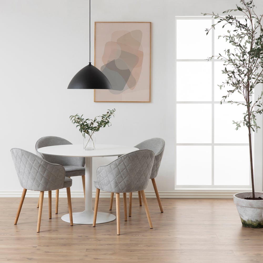 Florence Ibiza Round 4 Seater Dining Table White Image 8