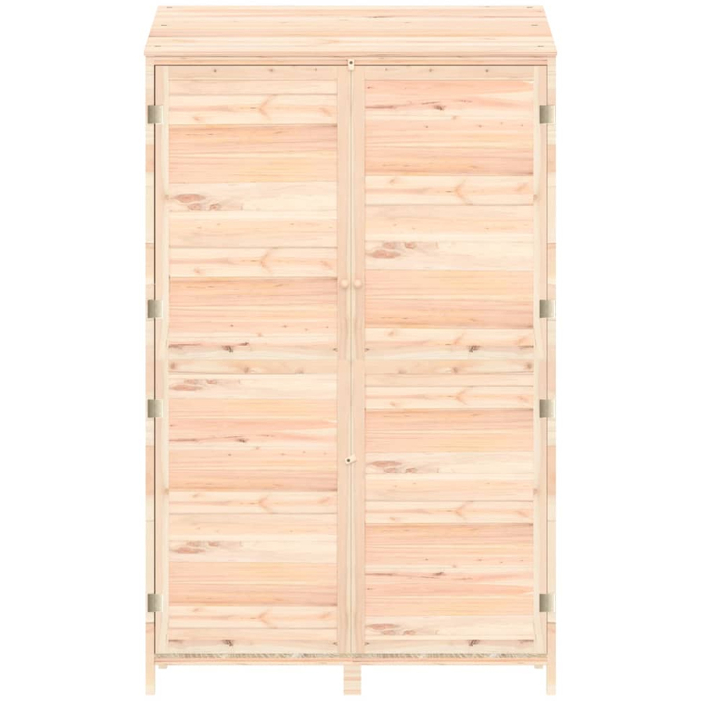 vidaXL 3.3 x 1.7ft Light Brown Wooden Pent Garden Shed Image 4
