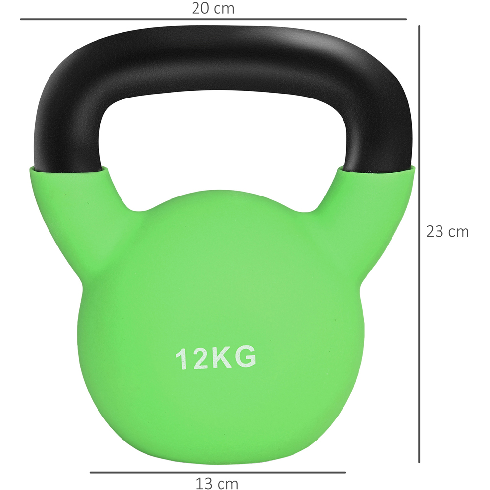 HOMCOM Green Soft Body Kettlebell with Non Slip Handle 12kg Image 9