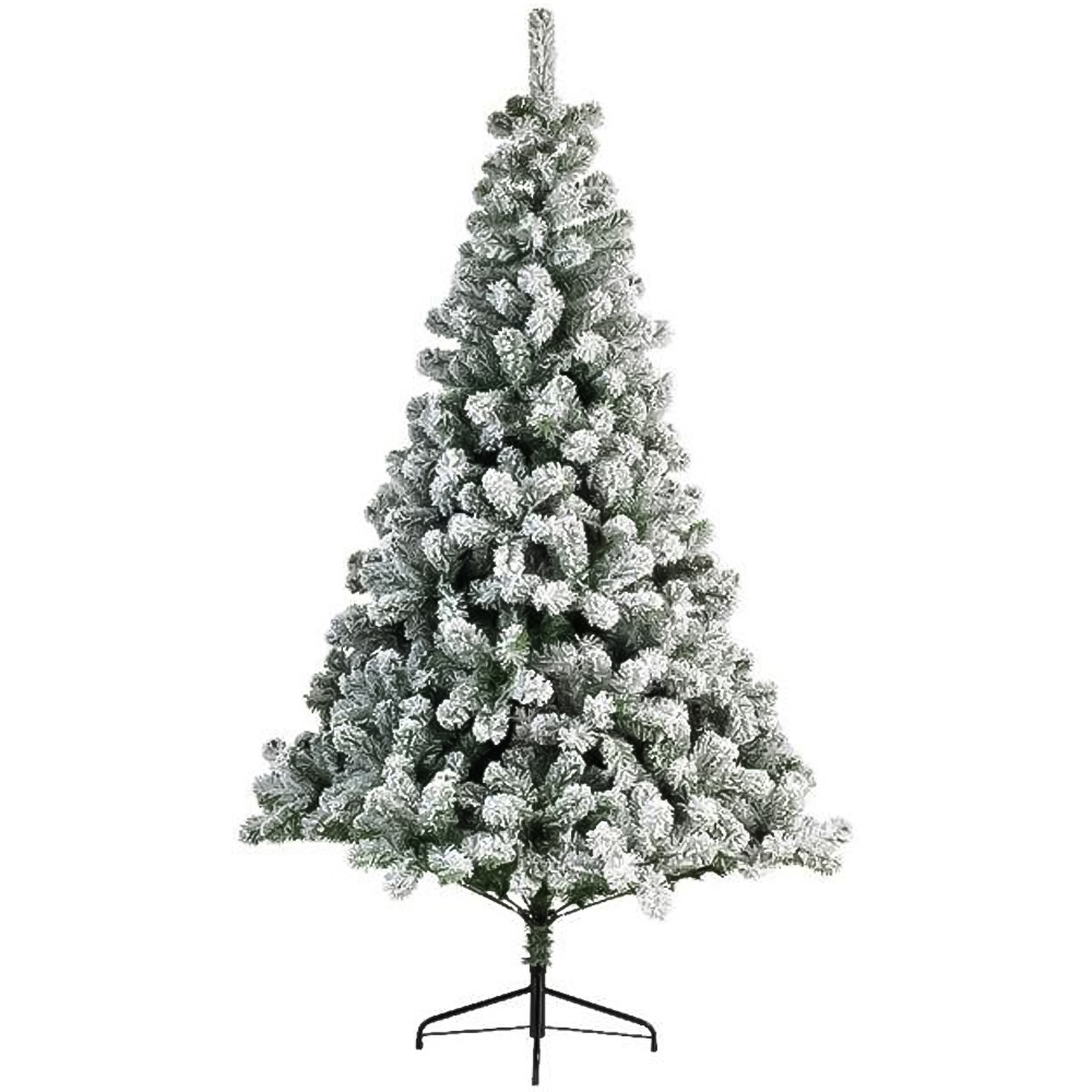 Samuel Alexander Snowy Imperial Pine White Green Fir Artificial Christmas Tree 5ft Image 1