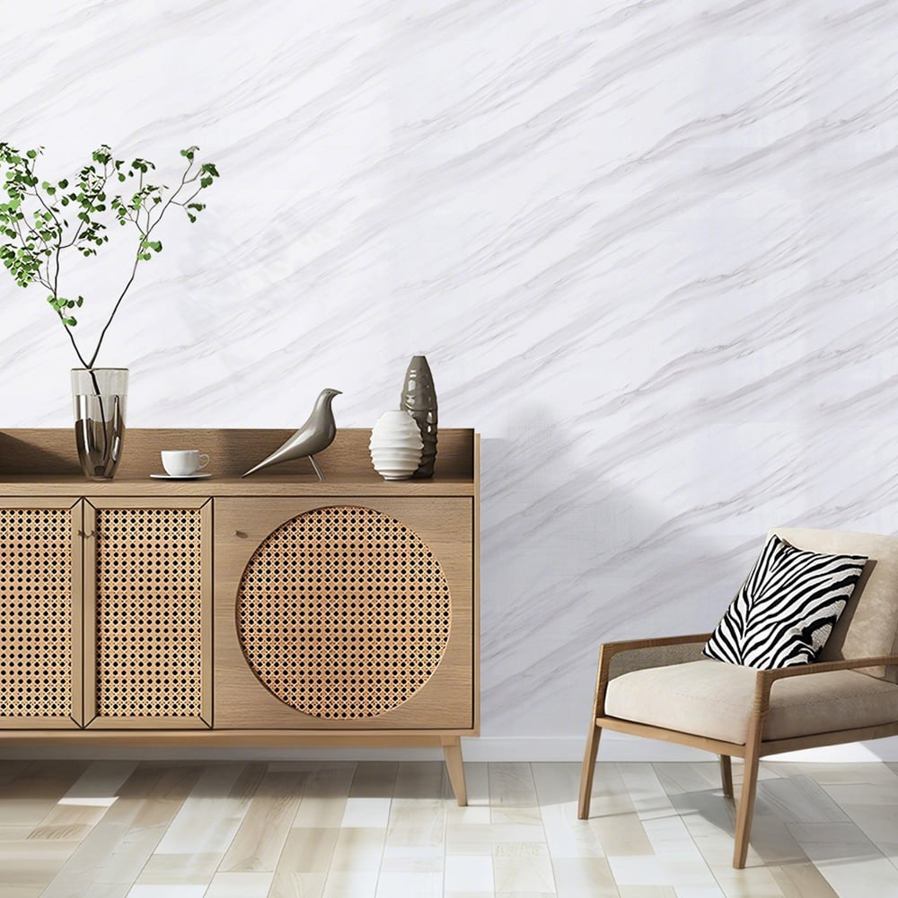 Living and Home Marble Effect PVC Self Adhesive Flooring Image 1