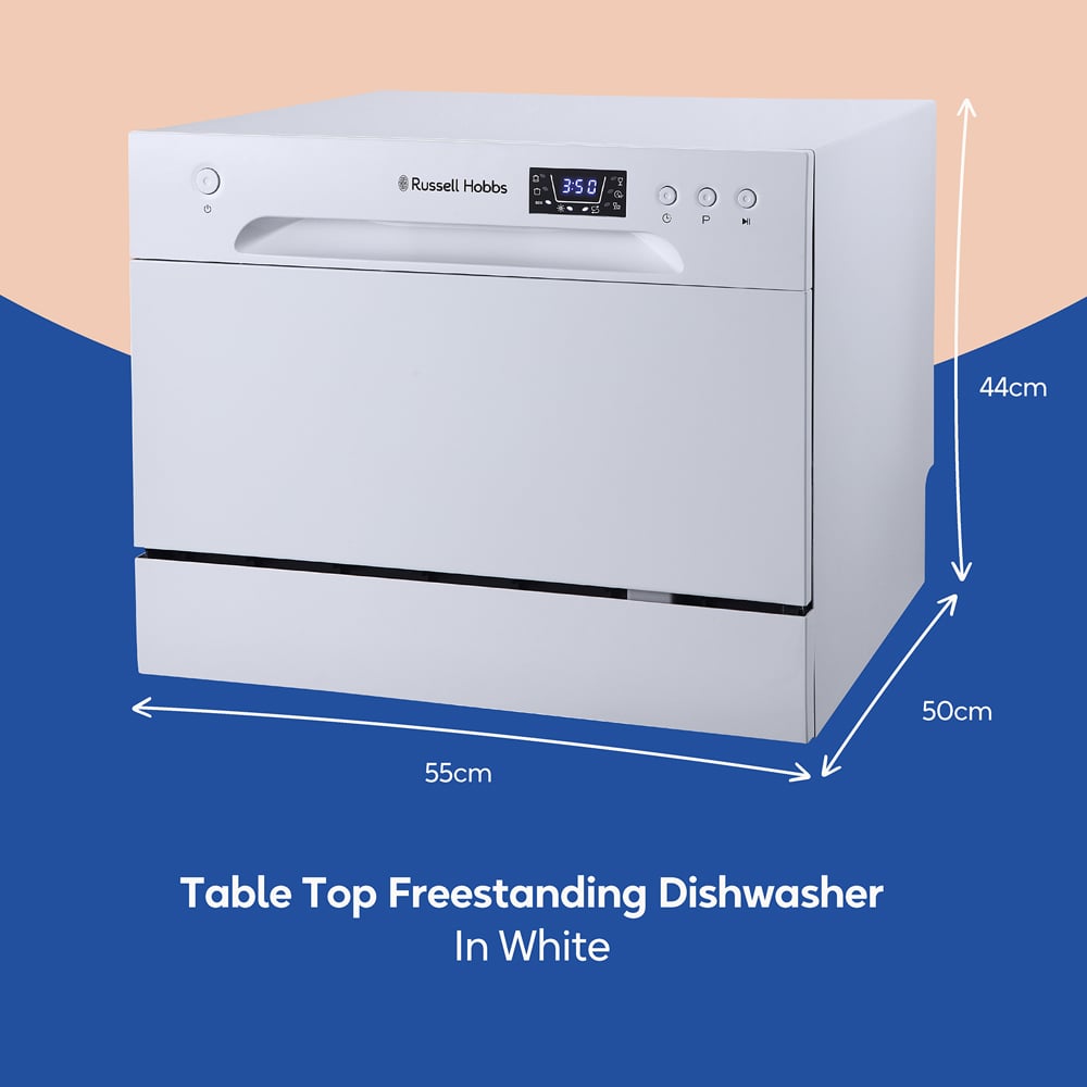 Russell Hobbs RHTTDW6W White 6 Place Setting Table Top Dishwasher Image 5
