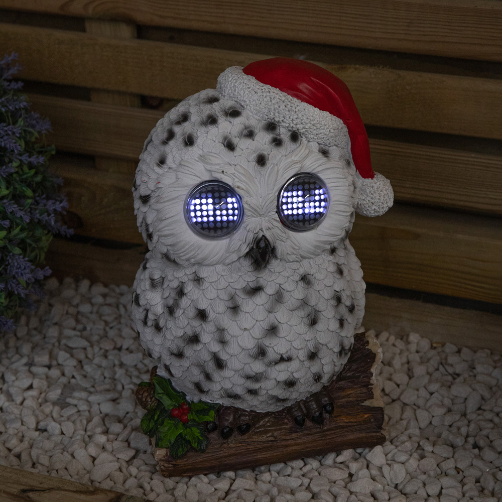 Samuel Alexander White LED Blinkin' Snowy Owl Outdoor Christmas Decoration 25cm Image 6
