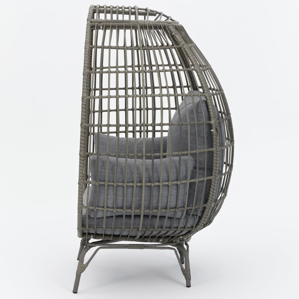 Antalya Dark Grey PE Rattan Egg Chair Image 4