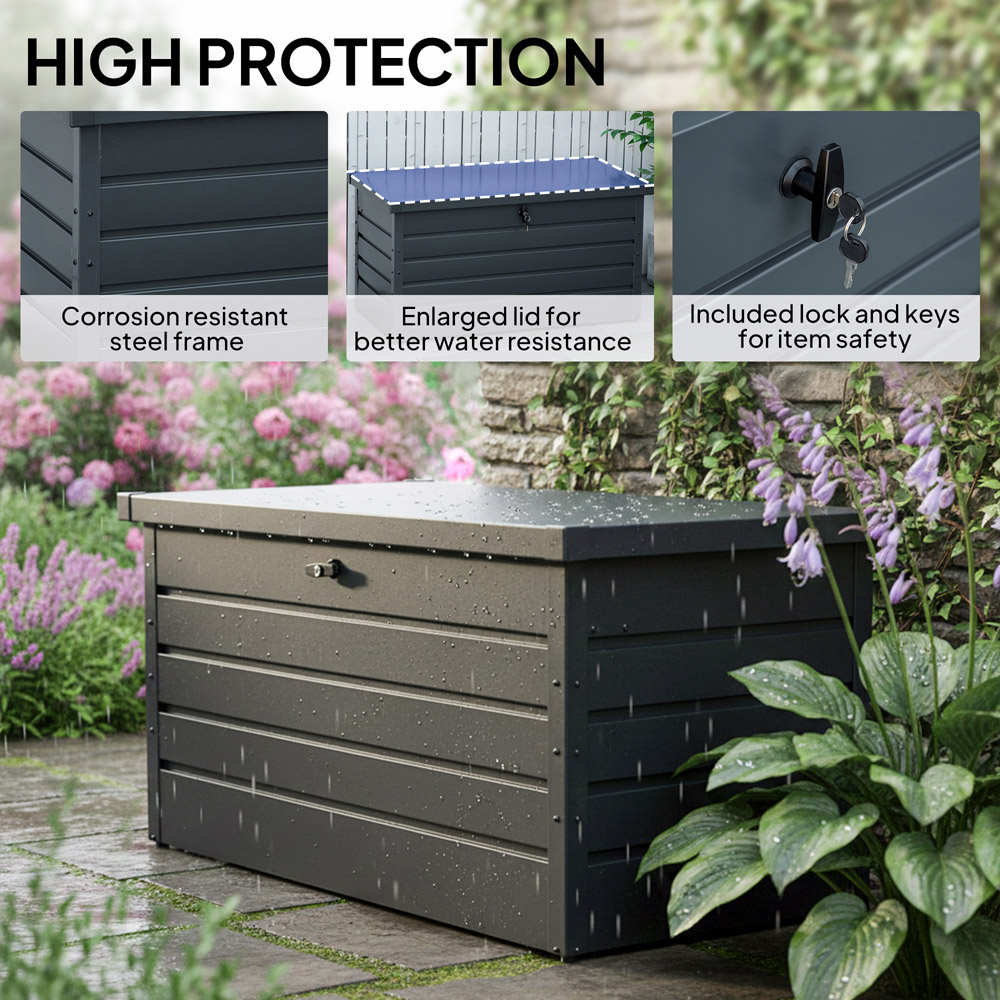 Outsunny 311L Garden Tools Storage Box Image 6