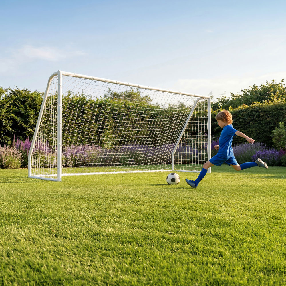 Charles Bentley 10 x 6ft Football Goal Post with Net and Pegs Image 2