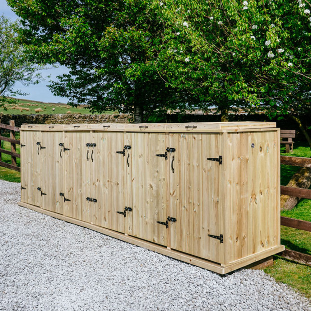 The Garden Village Chatburn 360L Sextet Wheelie Bin Storage Image 8