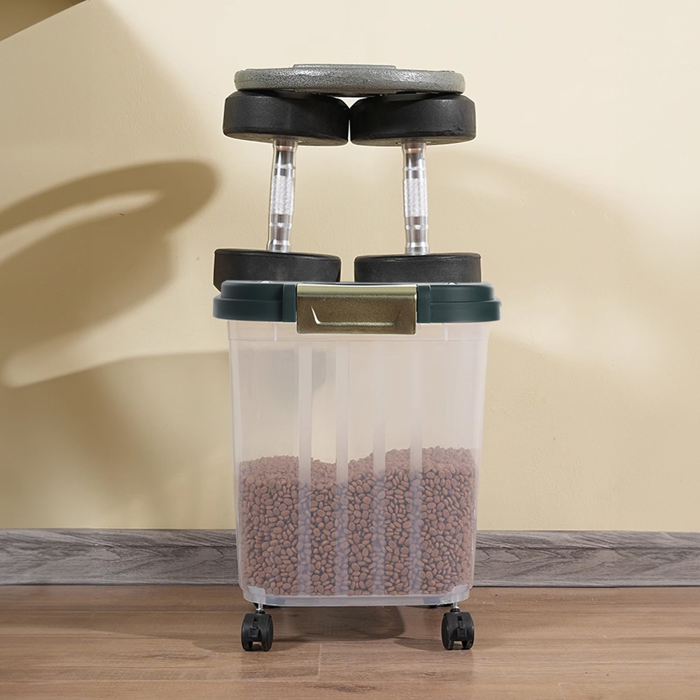 H&O Direct Extra Large Airtight Pet Food Storage Container with Wheels Image 2