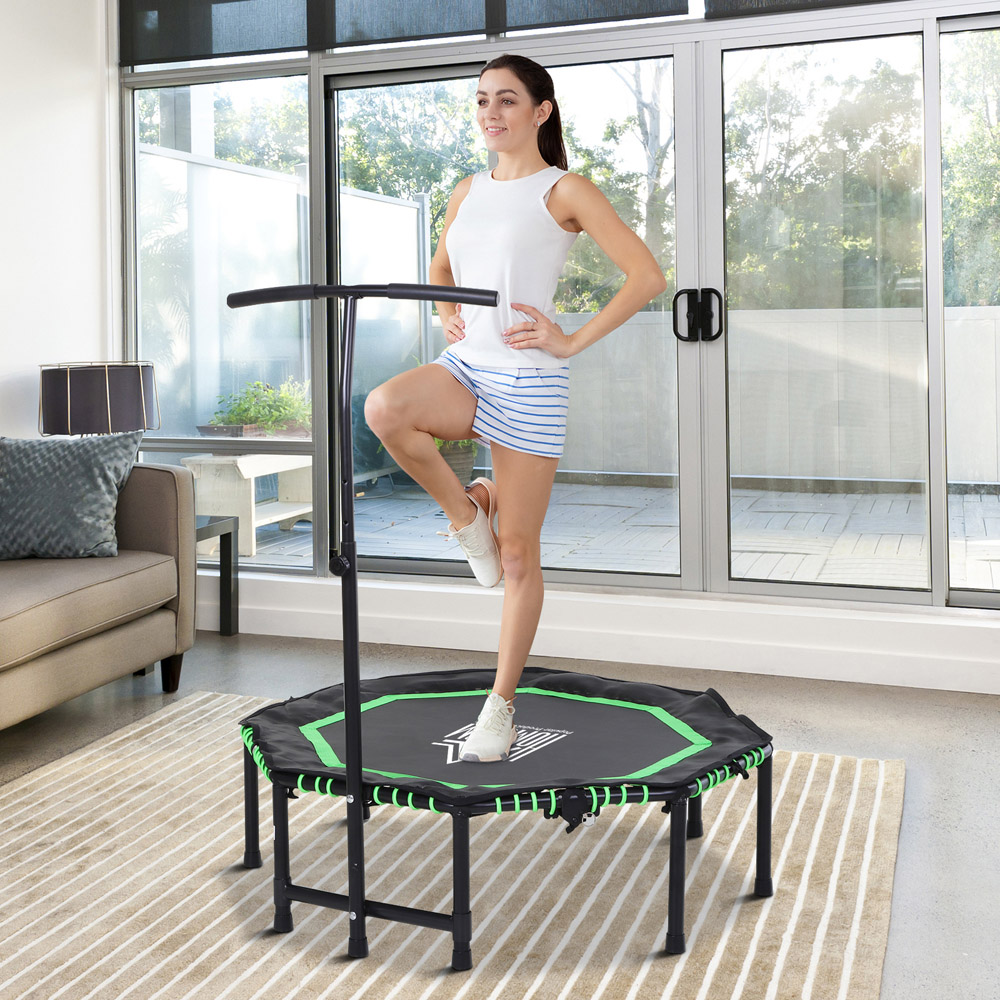 HOMCOM 4ft Green Mini Octagonal Adjustable Fitness Trampoline Image 4