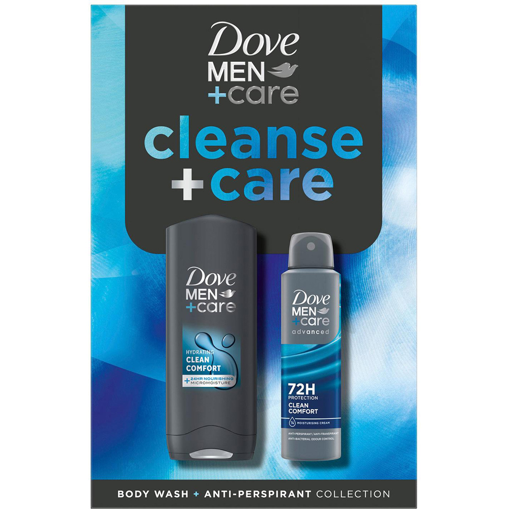 Dove Men+Care Cleanse and Care Bodywash and Bodyspray Duo Gift Set 2 Pack Image 5