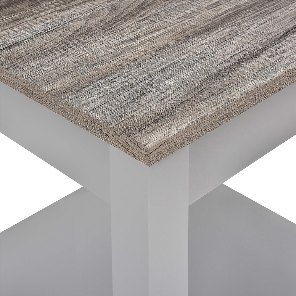 Dorel Carver Grey Single Shelf Coffee Table Image 4