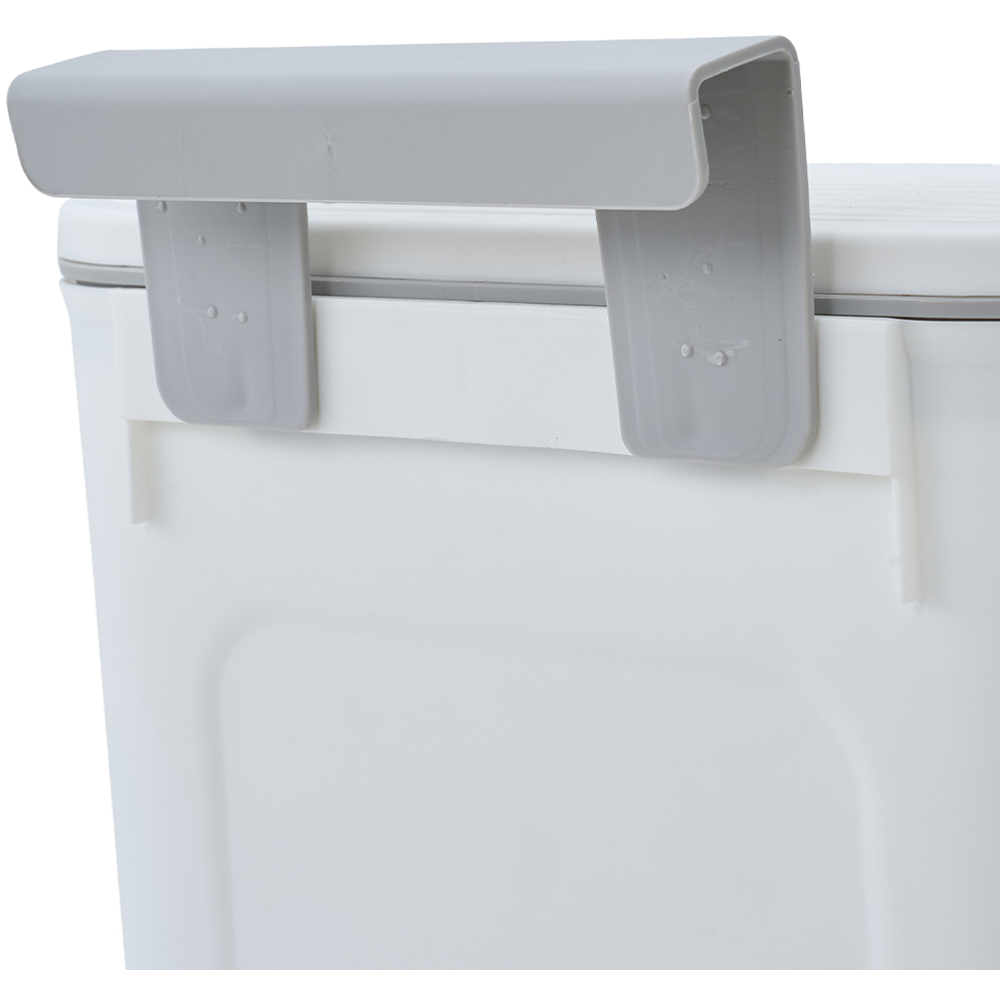 Living and Home White Wall-Mounted Waste Bin with Lid 28cm Image 6