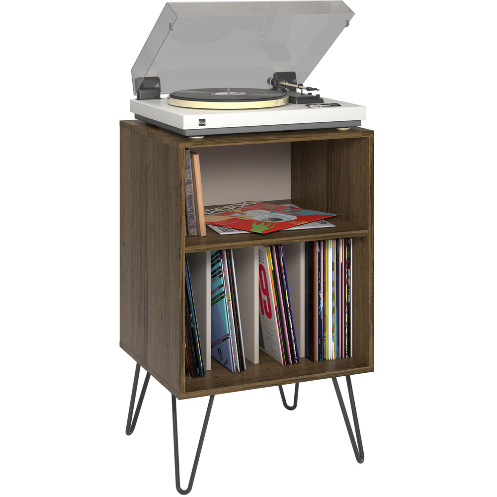 Novogratz 5 Shelf Brown Oak Harmony Turntable Stand Image 5