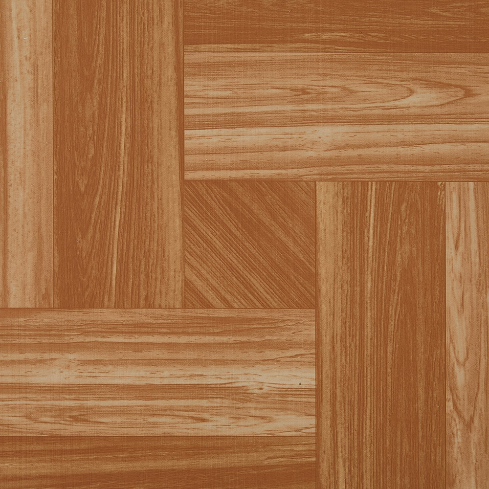 Living and Home Parquet Brown Square Self-Adhesive PVC Flooring Tile 10 Pack Image 3