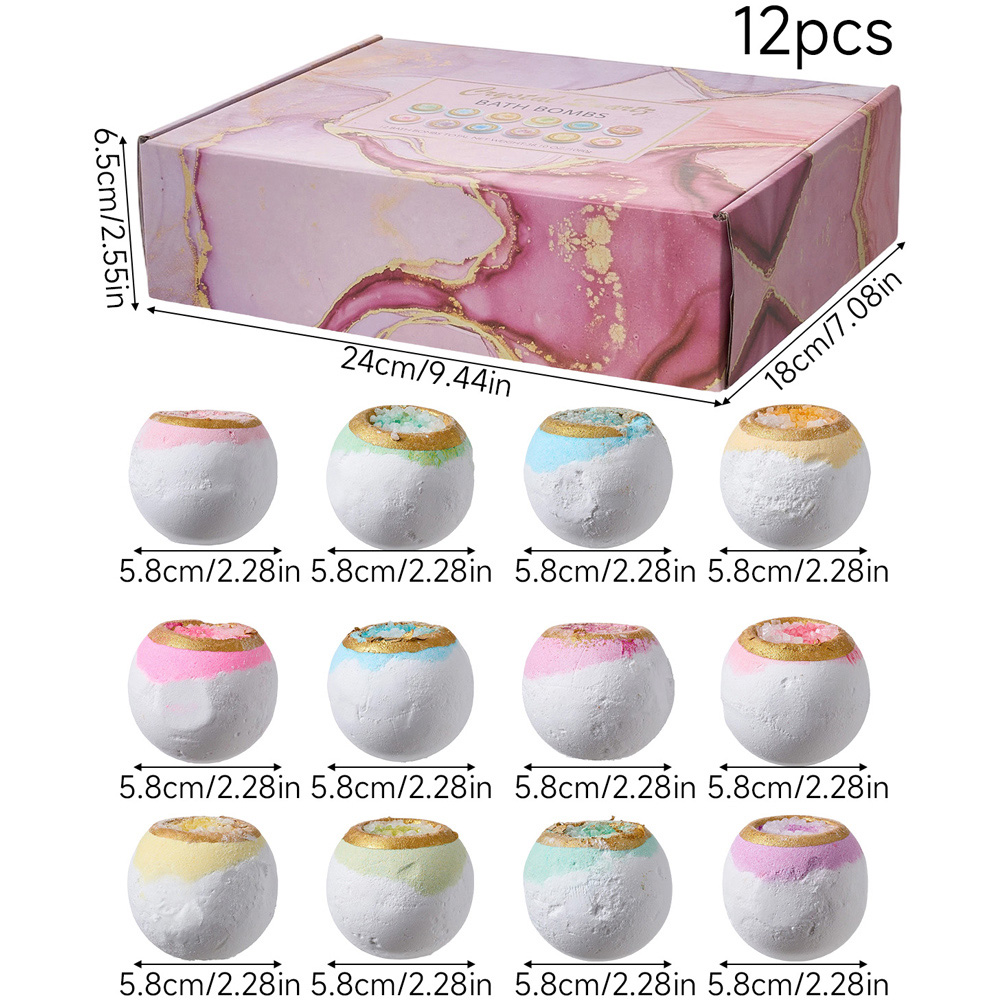 Living and Home 12 Piece Multicolour Bath Bomb Set with Different Scents Image 6