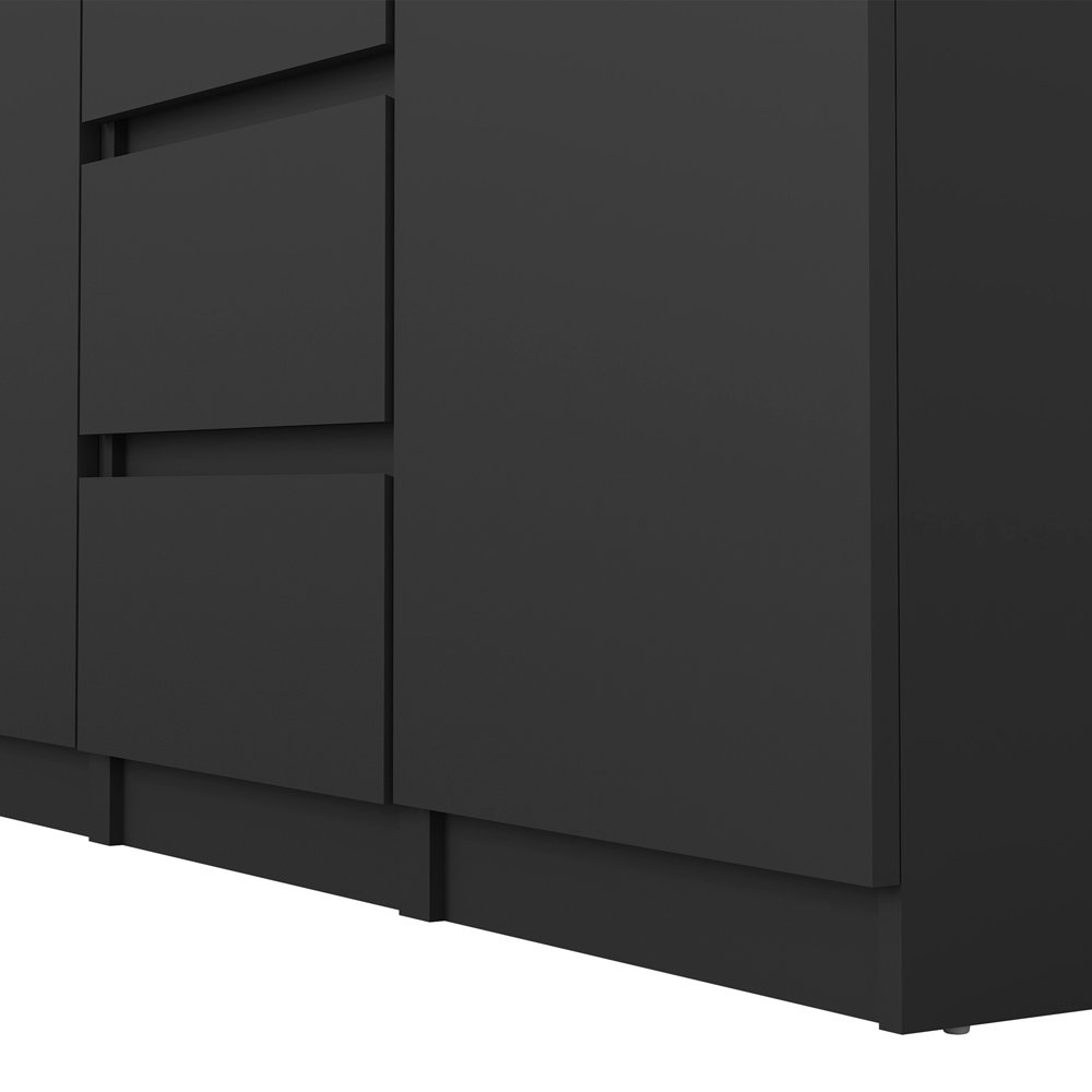 Florence 2 Door 4 Drawer Black Matt Sideboard Image 6