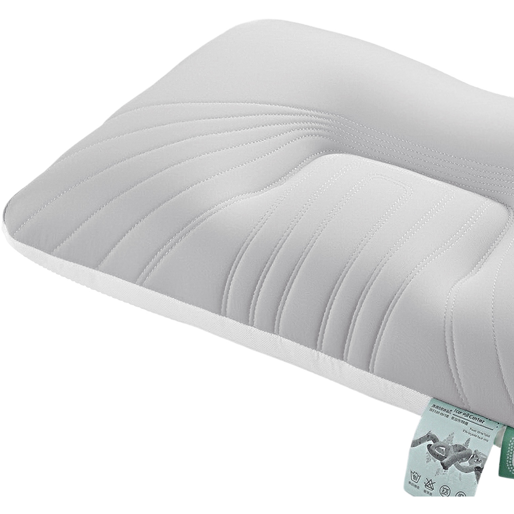 Living and Home Grey Quilted Cooling Supportive Pillow Insert 74 x 48cm 2 Pack Image 5