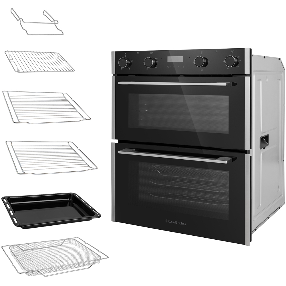 Russell Hobbs RH72DEO1003BS Black and Stainless Steel 72cm Built-In High Electric Double Oven Image 5