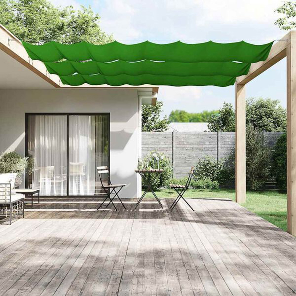 vidaXL Green Oxford Fabric Vertical Awning 1 x 12m Image 1