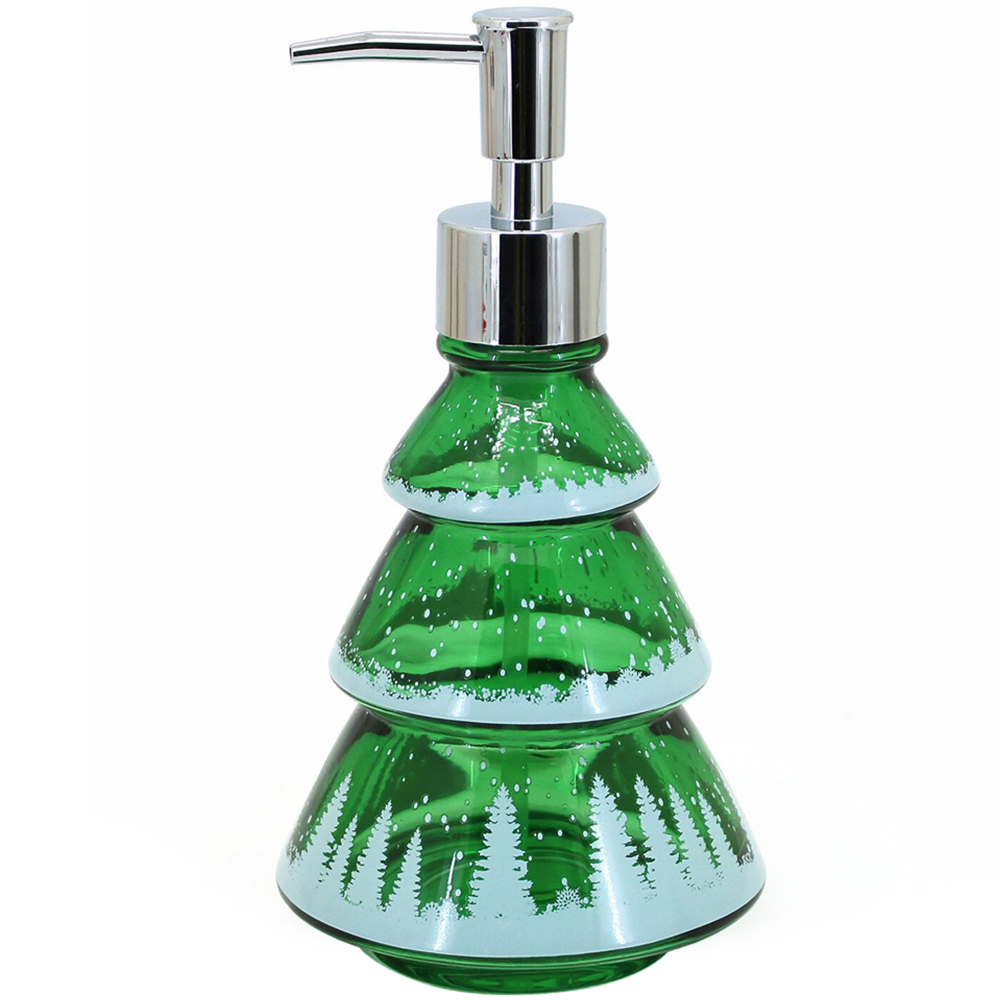 Glass Tree Soap Dispenser - Green Image