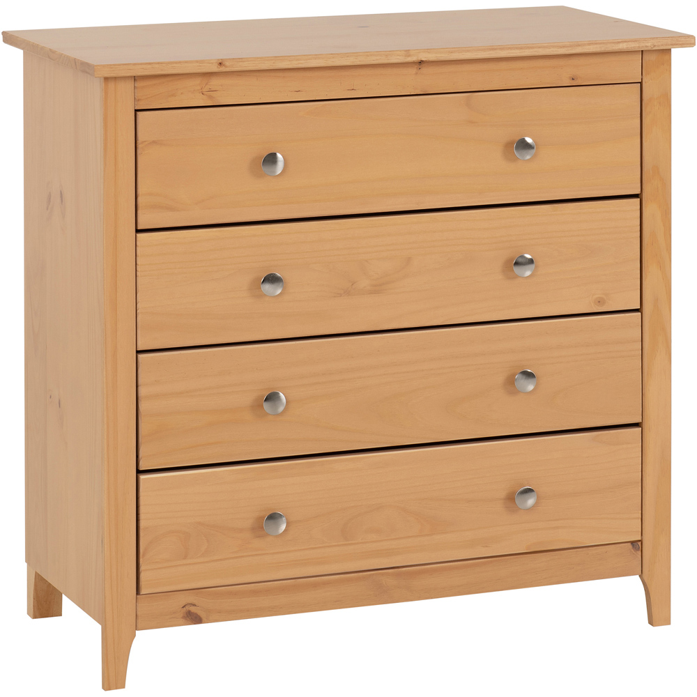 Seconique Oslo 4 Drawer Antique Pine Chest of Drawers Image 2