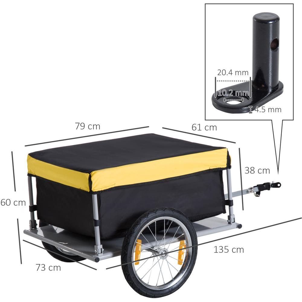 Outsunny 2 Wheel Bicycle Cargo Trailer Image 9