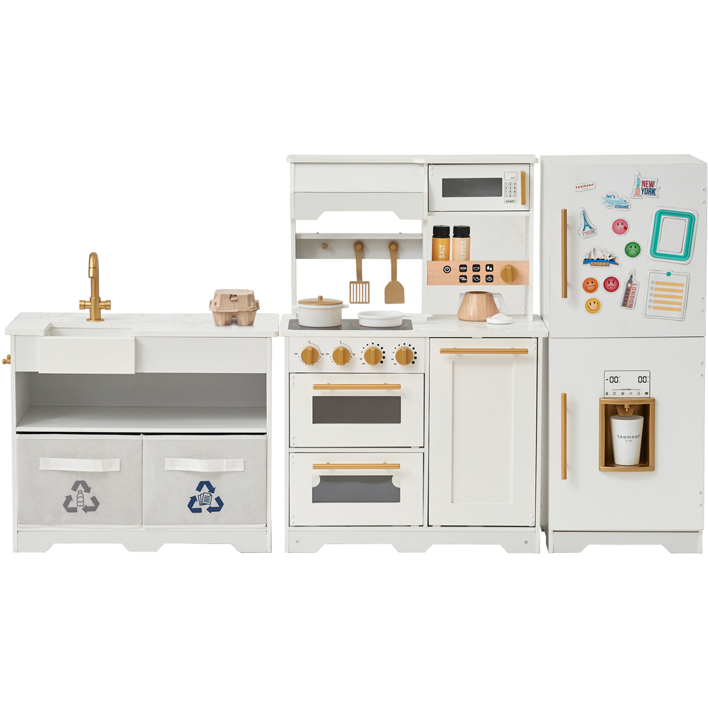 Teamson Kids Little Chef White and Gold Atlanta Large Modular Play Kitchen Image 5