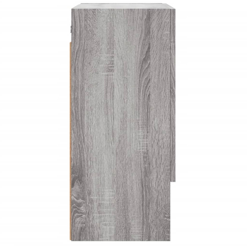vidaXL 2 Door Single Shelf Grey Sonoma Oak Wall Cabinet Image 7