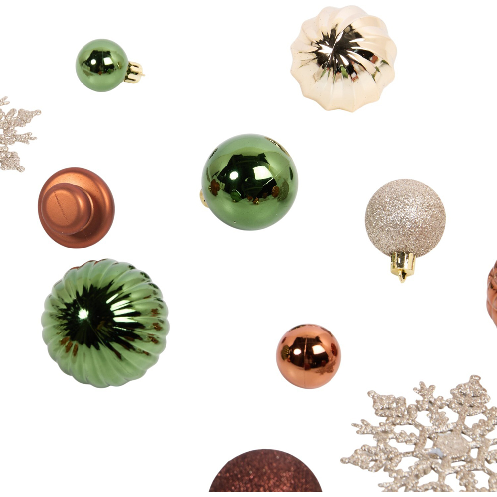 Pack of 100 Amber Charm Festive Baubles Image 3
