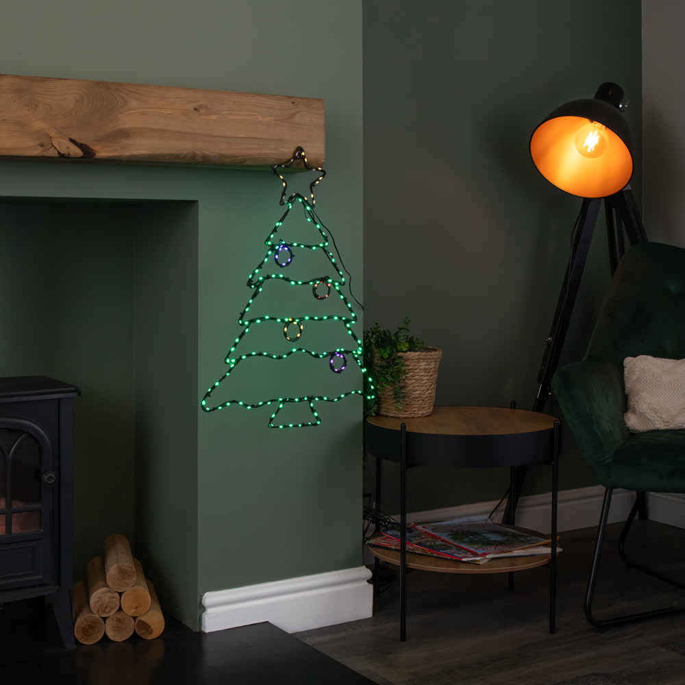 Samuel Alexander Multicolour LED FlexiBrights Light Up Christmas Tree Silhouette Decoration Image 3