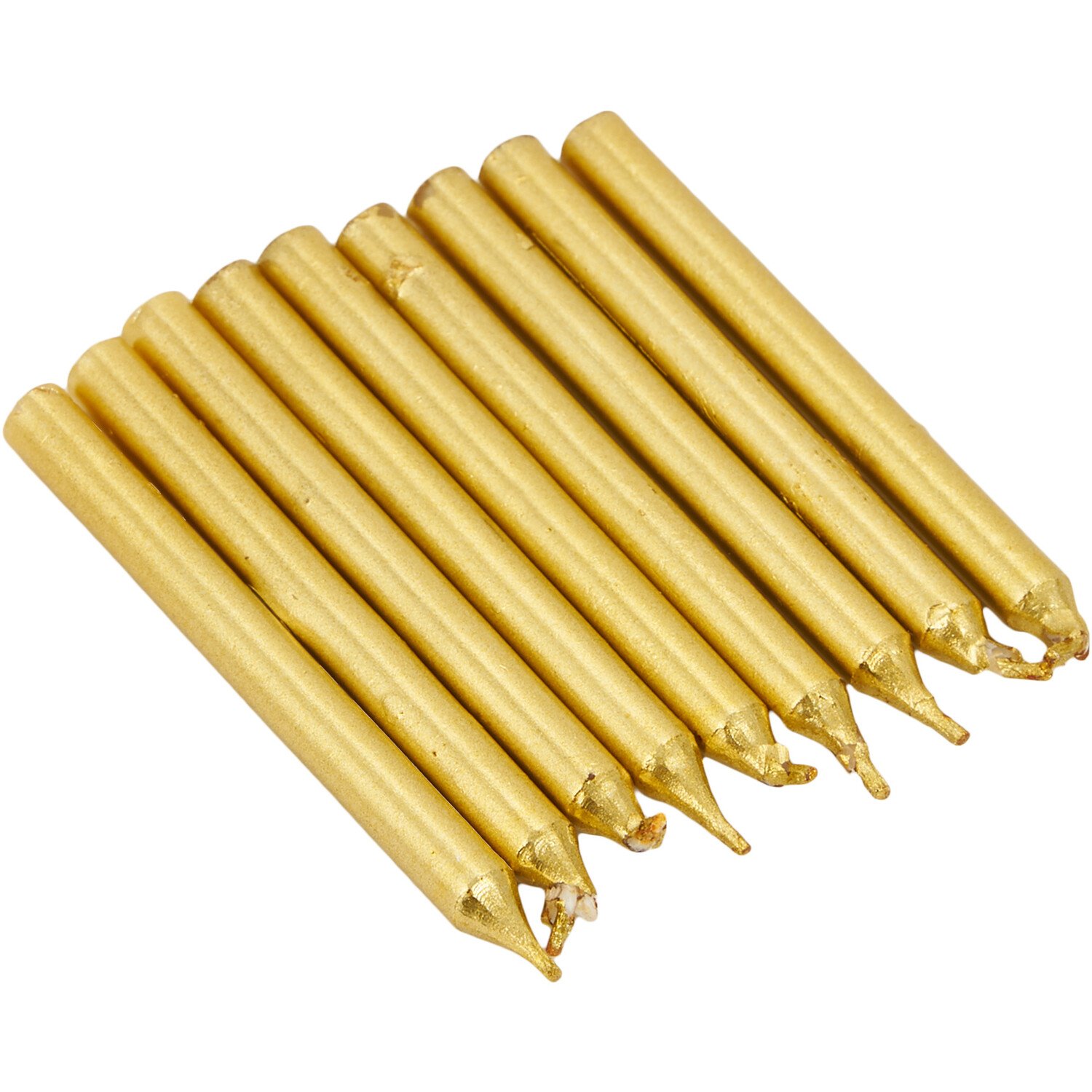 Pack of 10 Amscan Candles - Gold Image 3