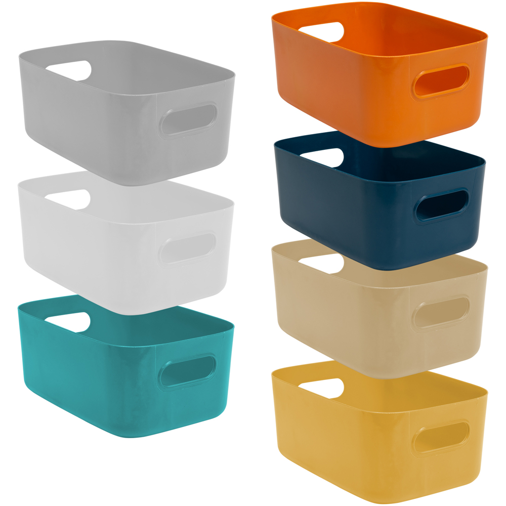 SA Products Multicoloured Plastic Storage Basket Set of 7 Image 1