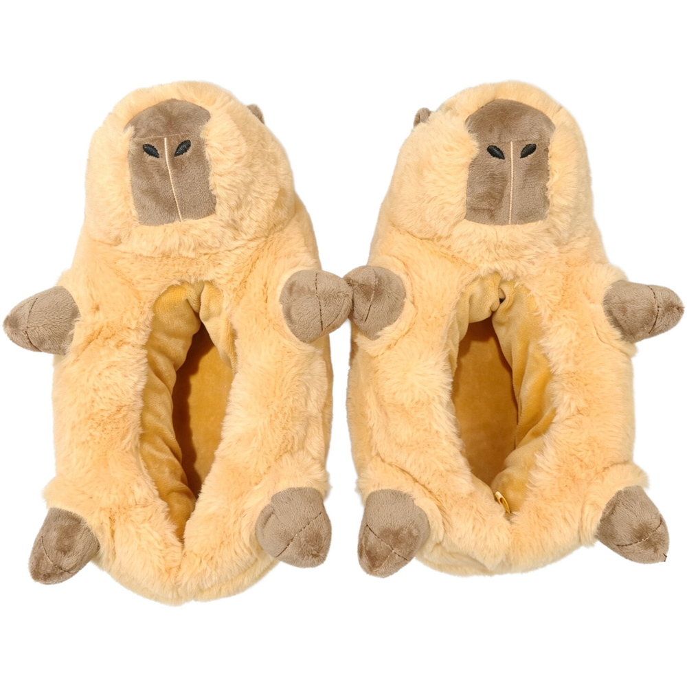 Capybara Fluffy Slippers Image 7