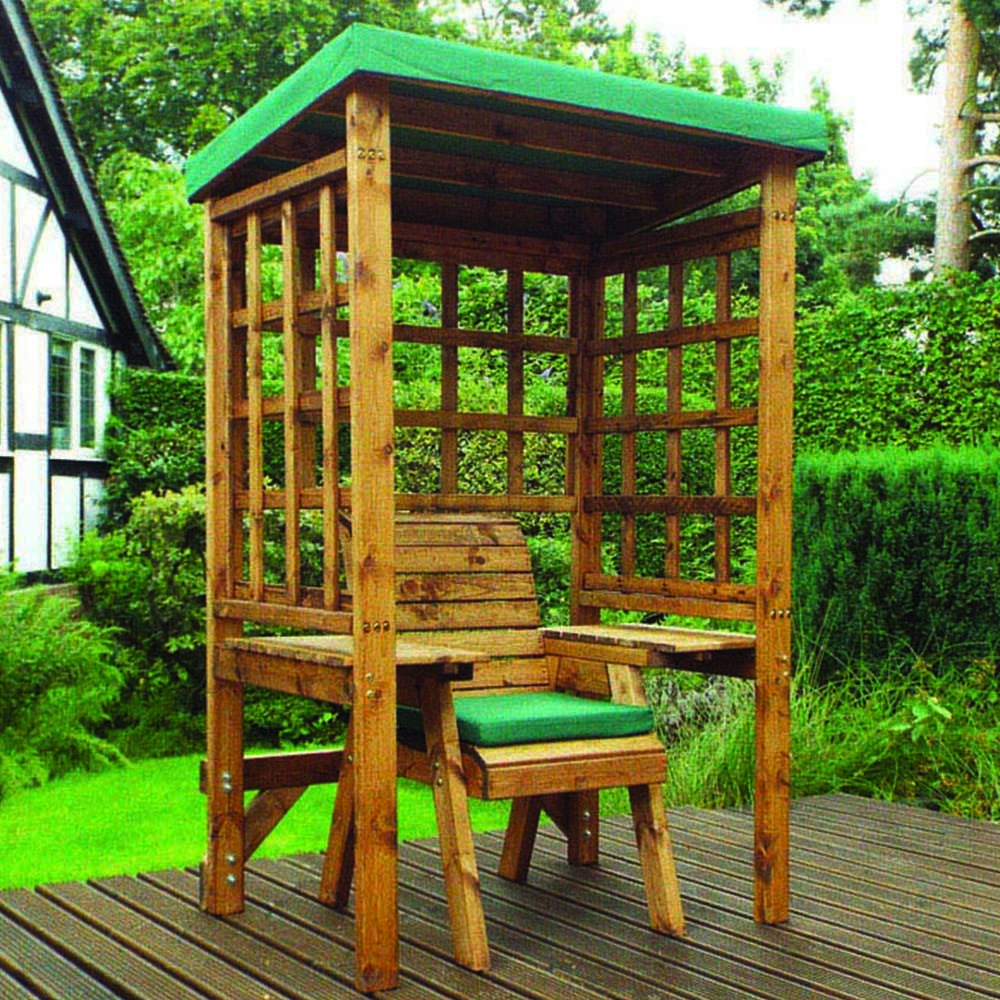 Charles Taylor Wentworth Single Seater Arbour with Green Roof Cover Image 1