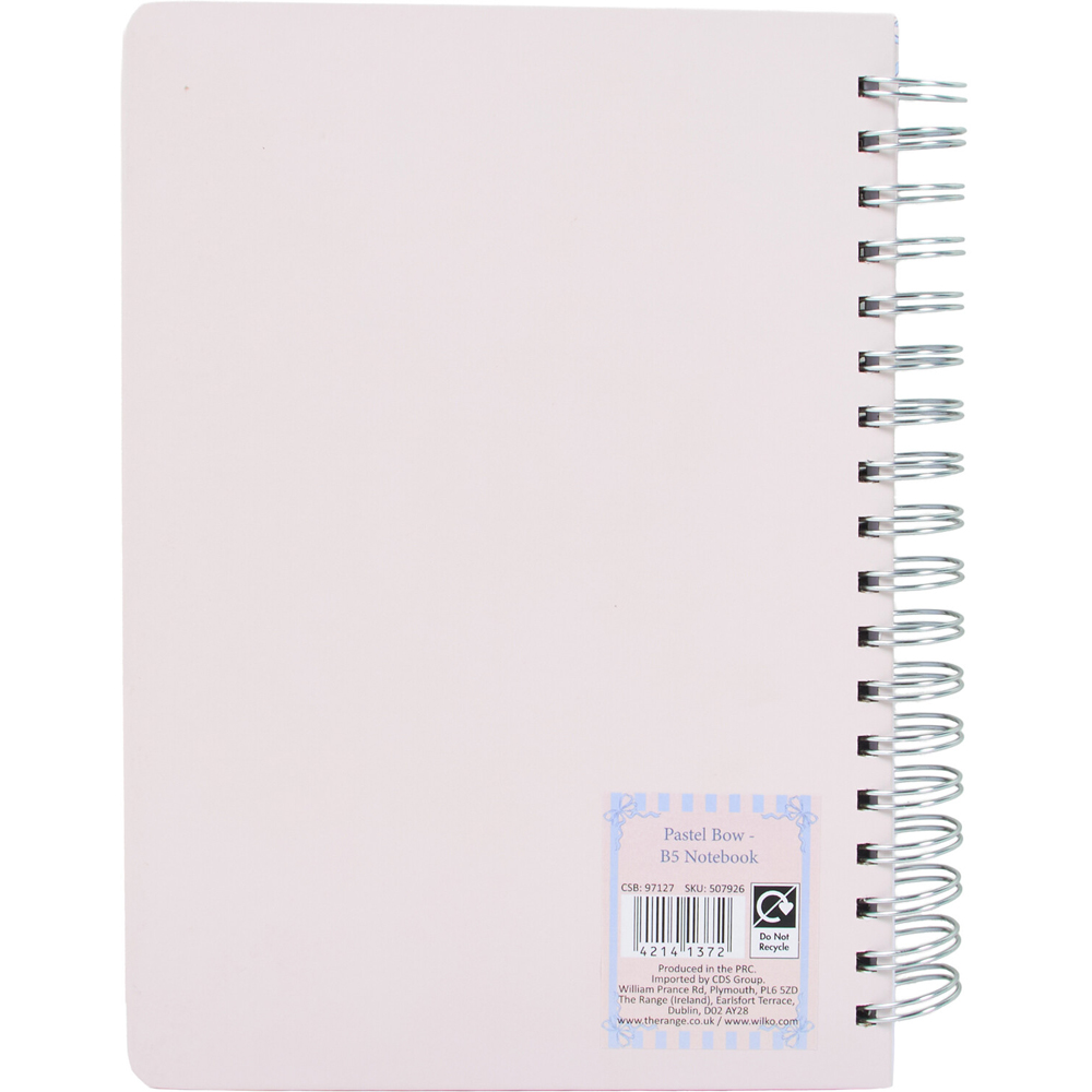 Pastel Bow B5 Notebook Image 9