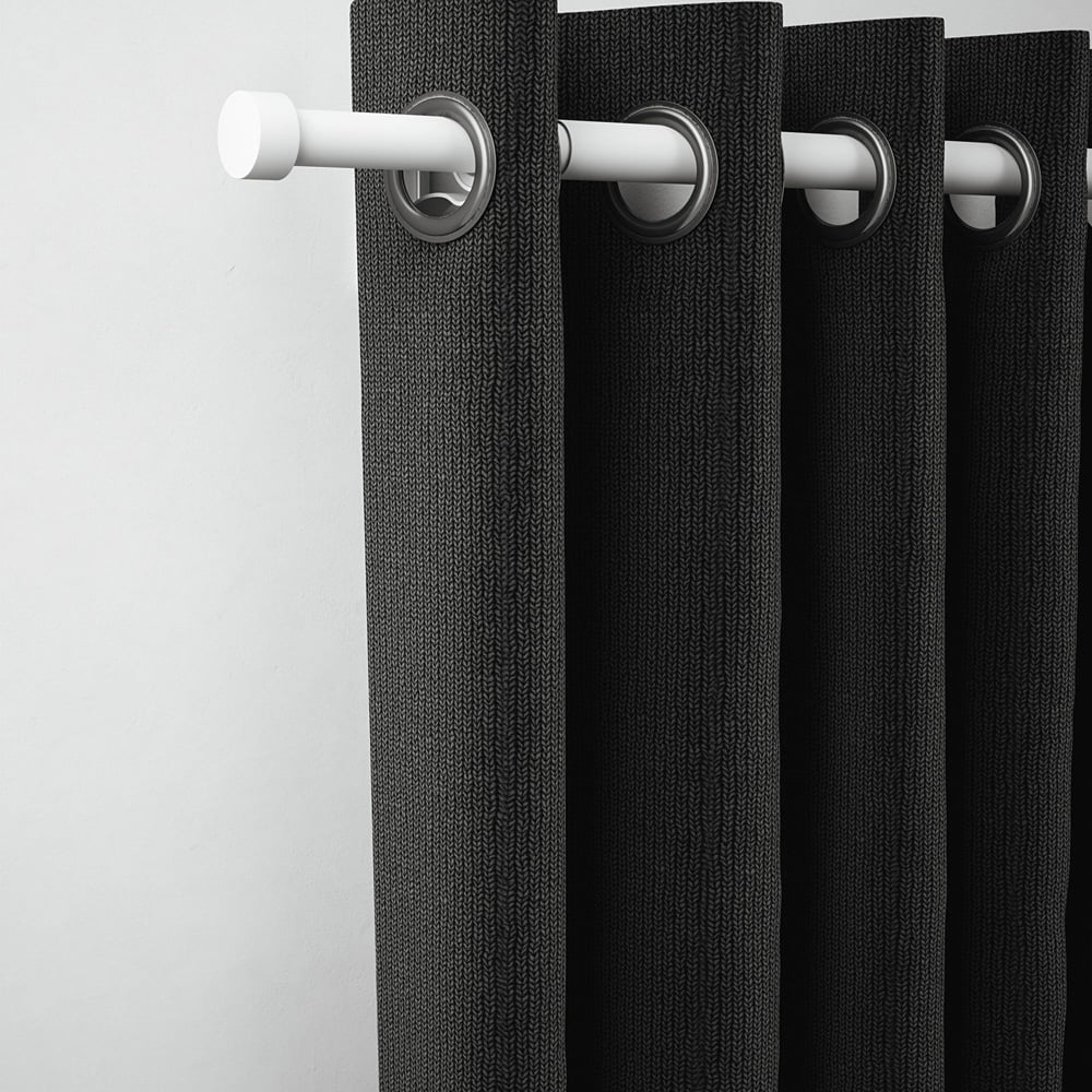 Rothley 165-300cm Matt White Extendable Stud Finials Curtain Pole Image 2