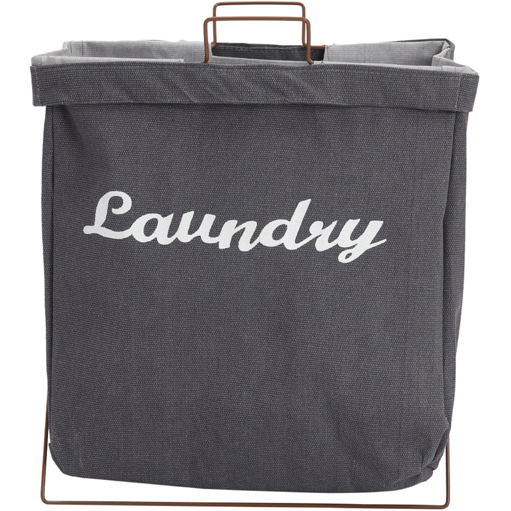 H&O Direct Grey Foldable Laundry Hamper Image 1