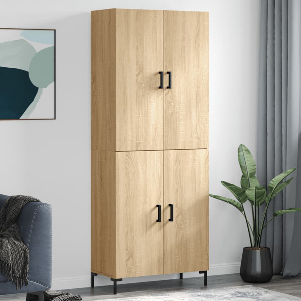 vidaXL Brown Engineered Wood Highboard Image