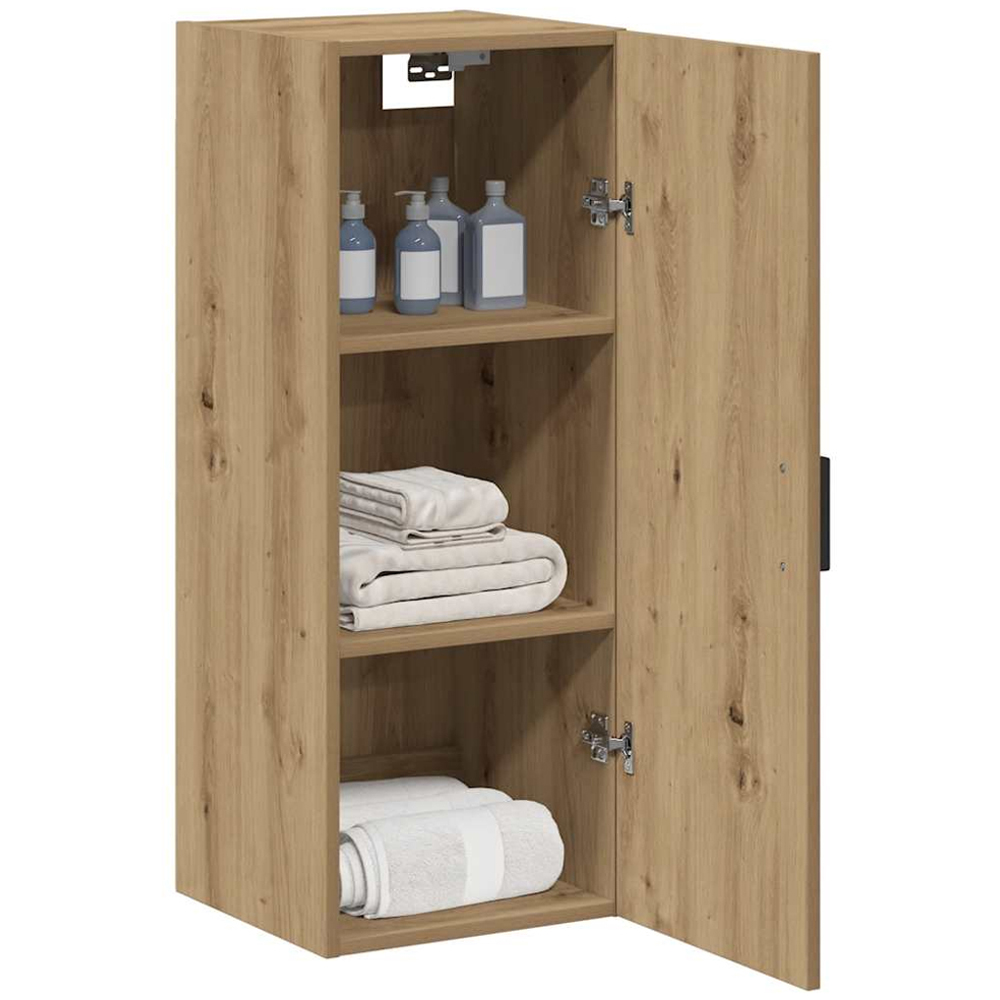 vidaXL Single Door Artisan Oak Wall Mounted Slim Cabinet Image 3