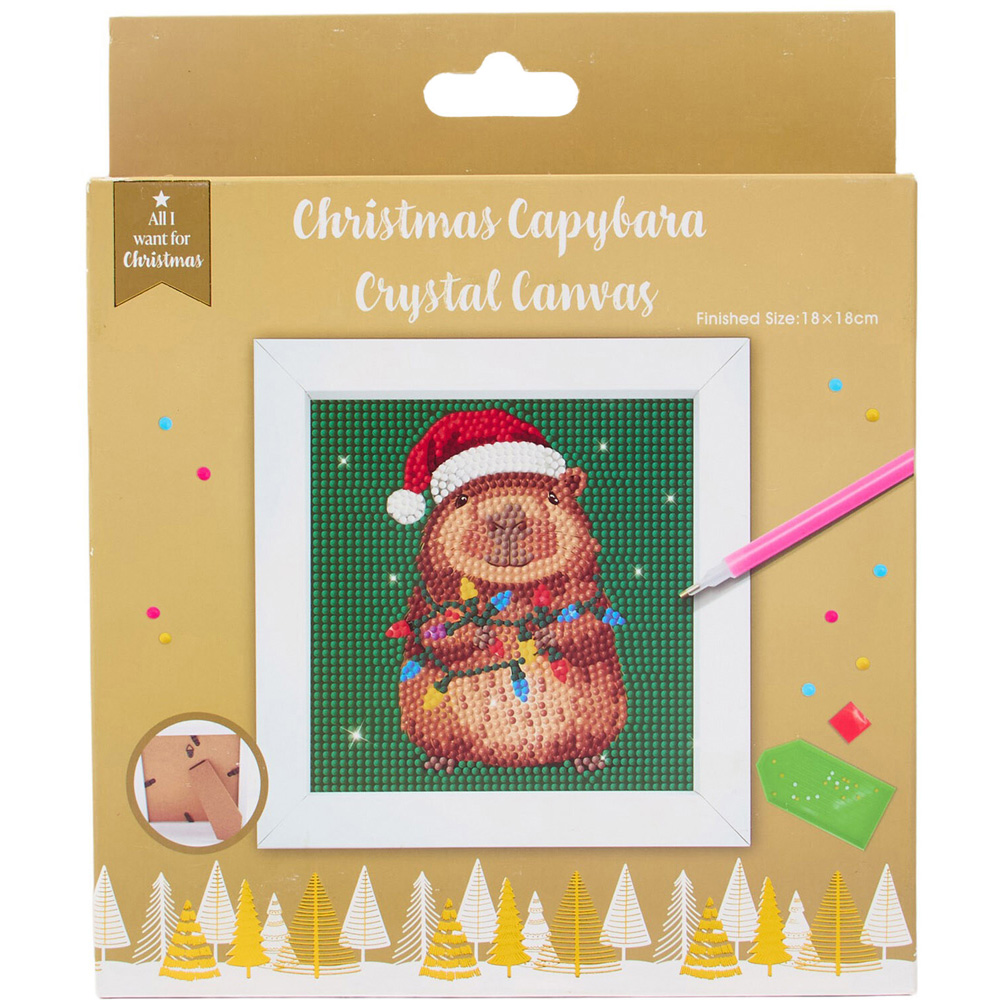 Christmas Capybara Crystal Canvas Kit Image 7