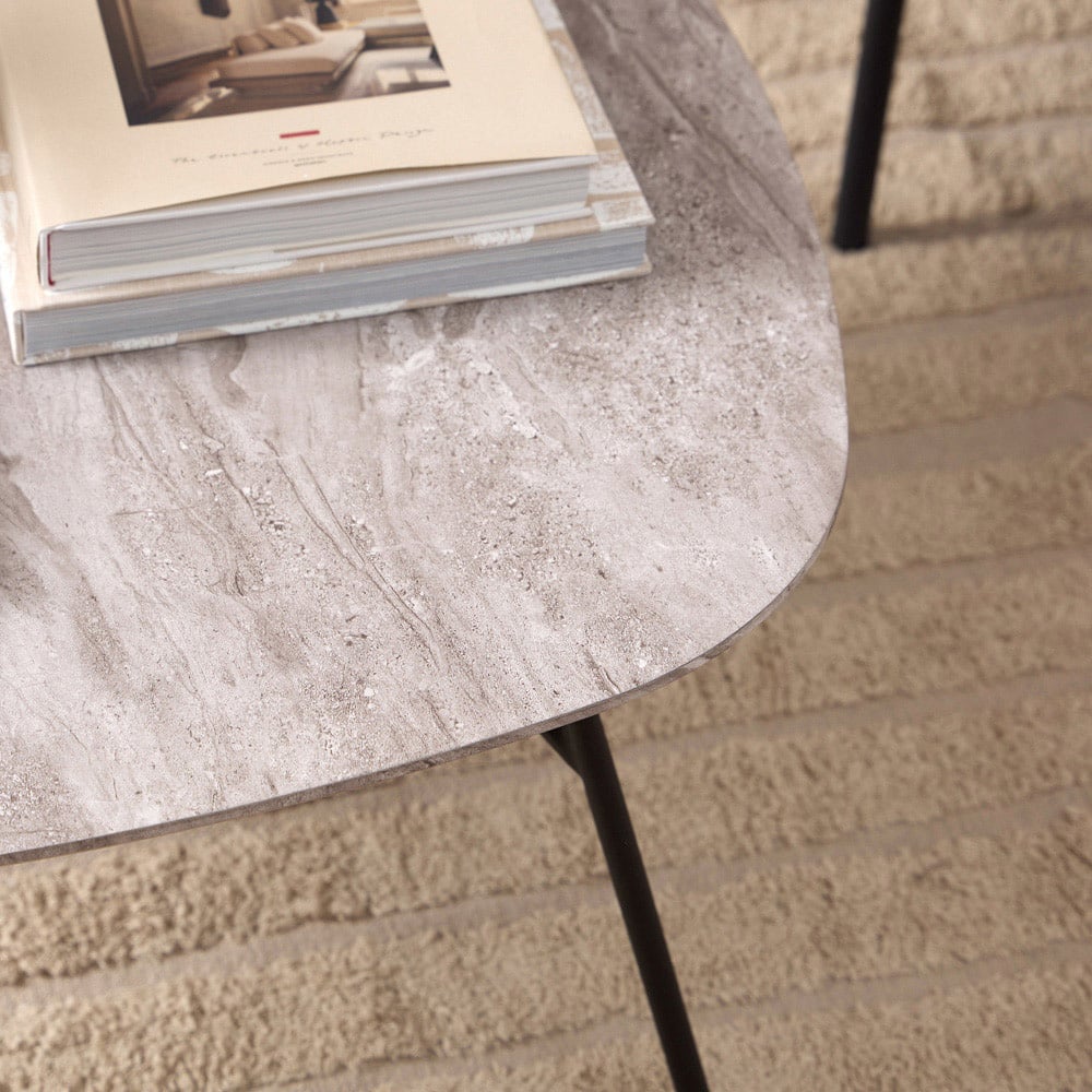 Florence Caracas Grey Marble Effect Coffee Table Image 4
