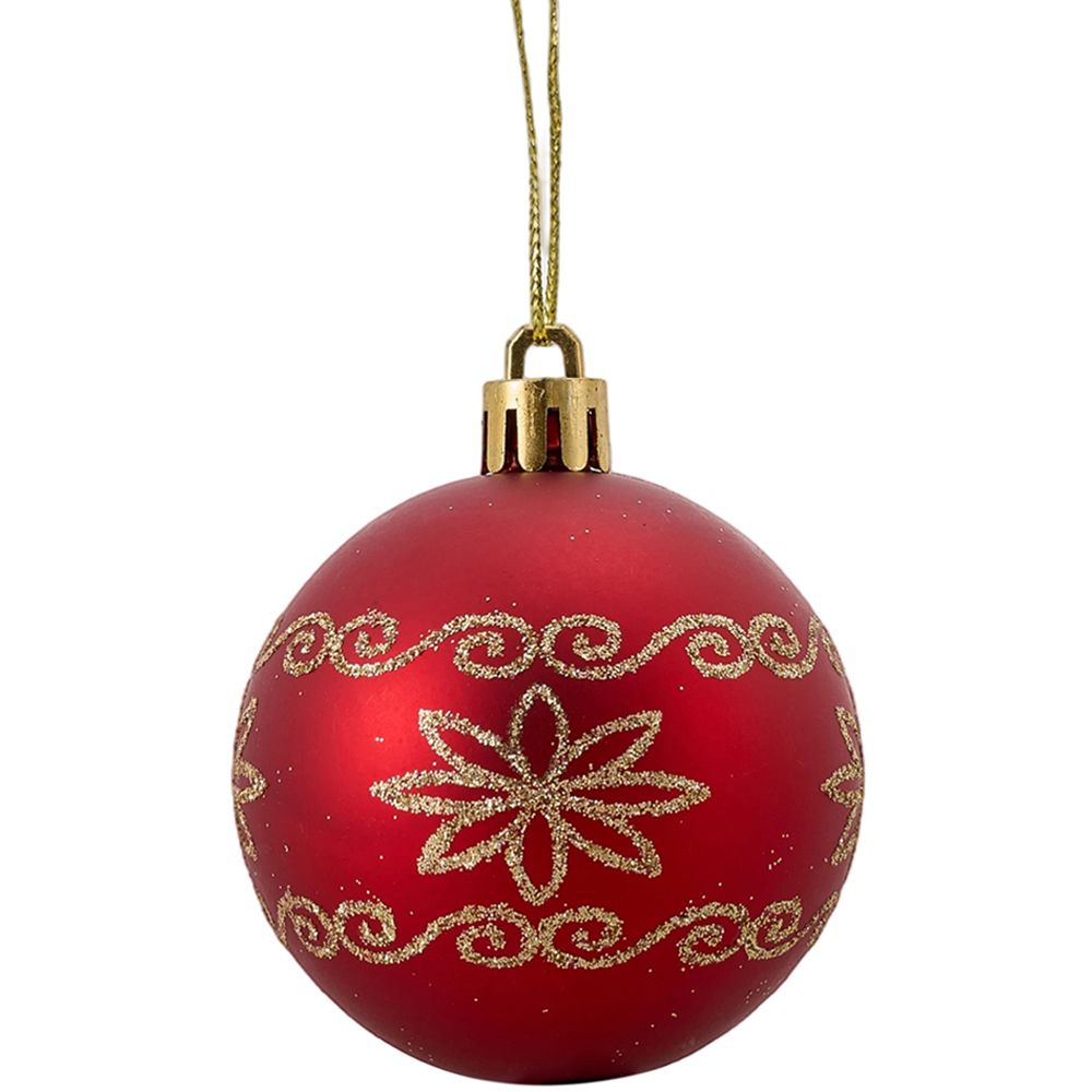 Living and Home Red and Gold Christmas Tree Decoration Ornaments 30 Pack Image 5