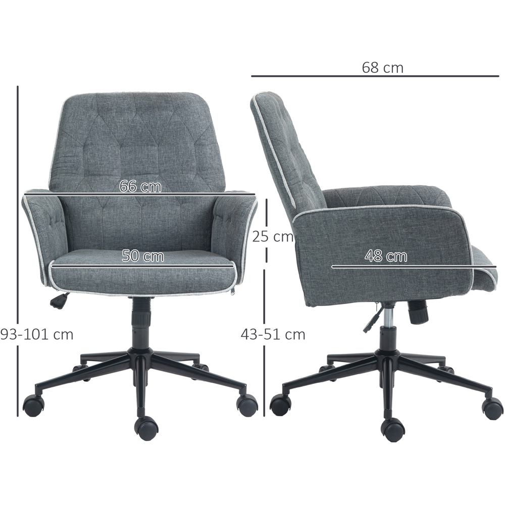 Portland Dark Grey Adjustable Swivel Chair Image 7