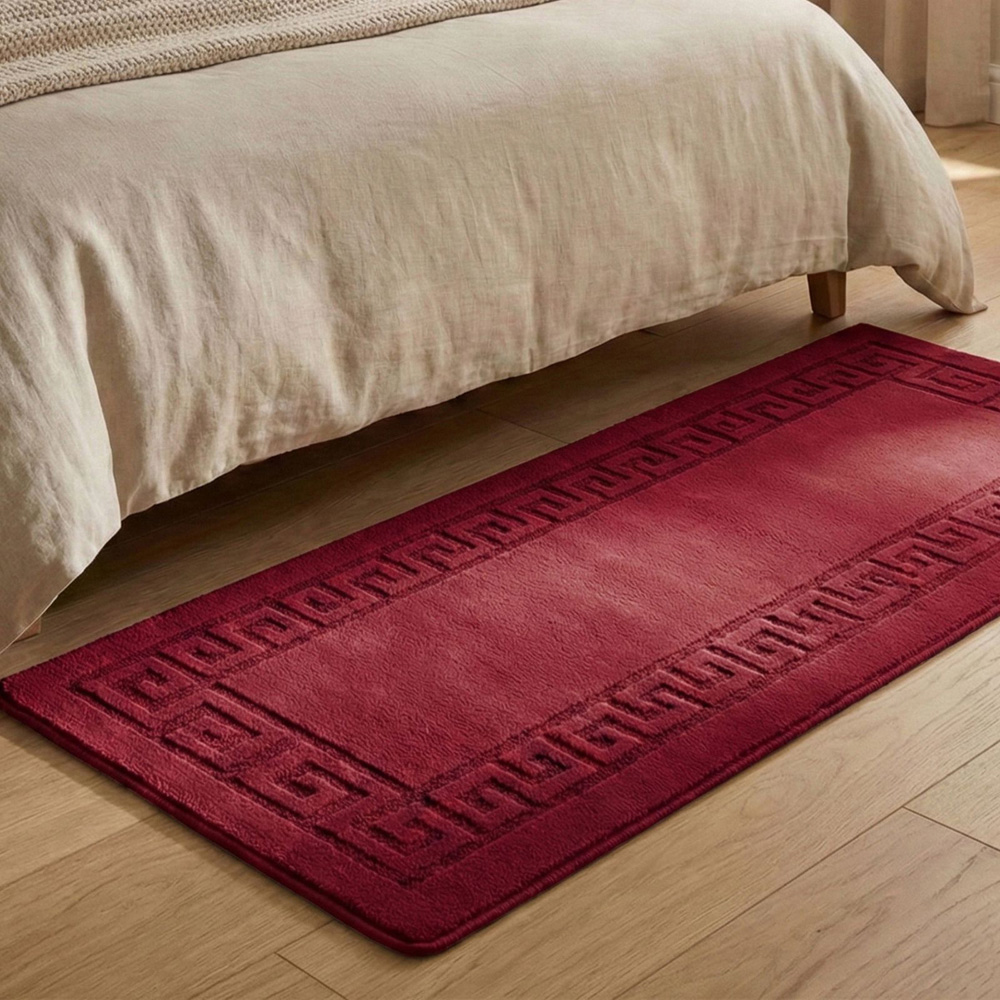 Smart Living Red Plain Gel Back Non-Slip Mat 60 x 110cm Image 2