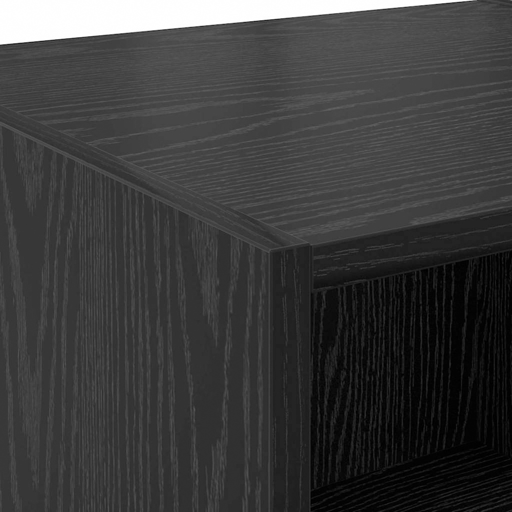 vidaXL 2 Drawer 5 Open Shelf Black Oak Tall Highboard Image 9
