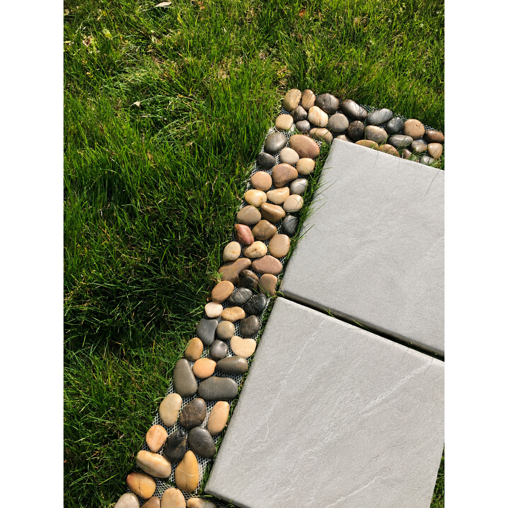 Avilo Plain Flexible Pebble Garden Edging Panel 4 Pack Image 5