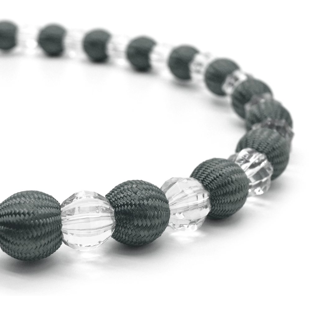 Intimates Krystal Charcoal Crystal-Effect Beaded Curtain Tieback 2 Pack Image 2