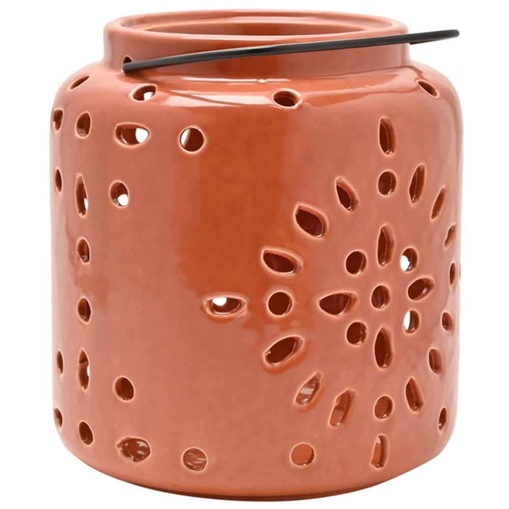 Country Living Terracotta Ceramic Lantern Image 2